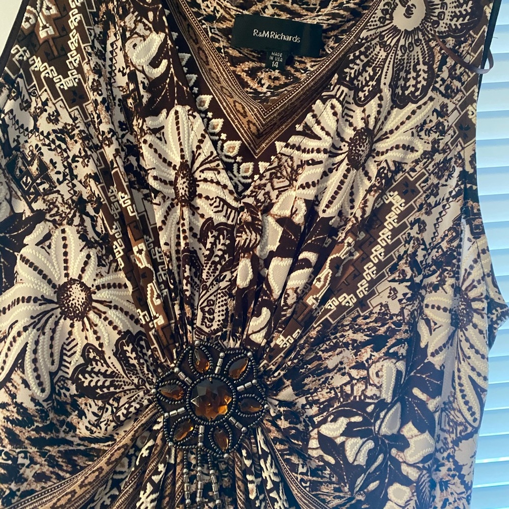 2/$25 🌸 R &R Richards Floral Pattern Dress - Picture 2 of 4